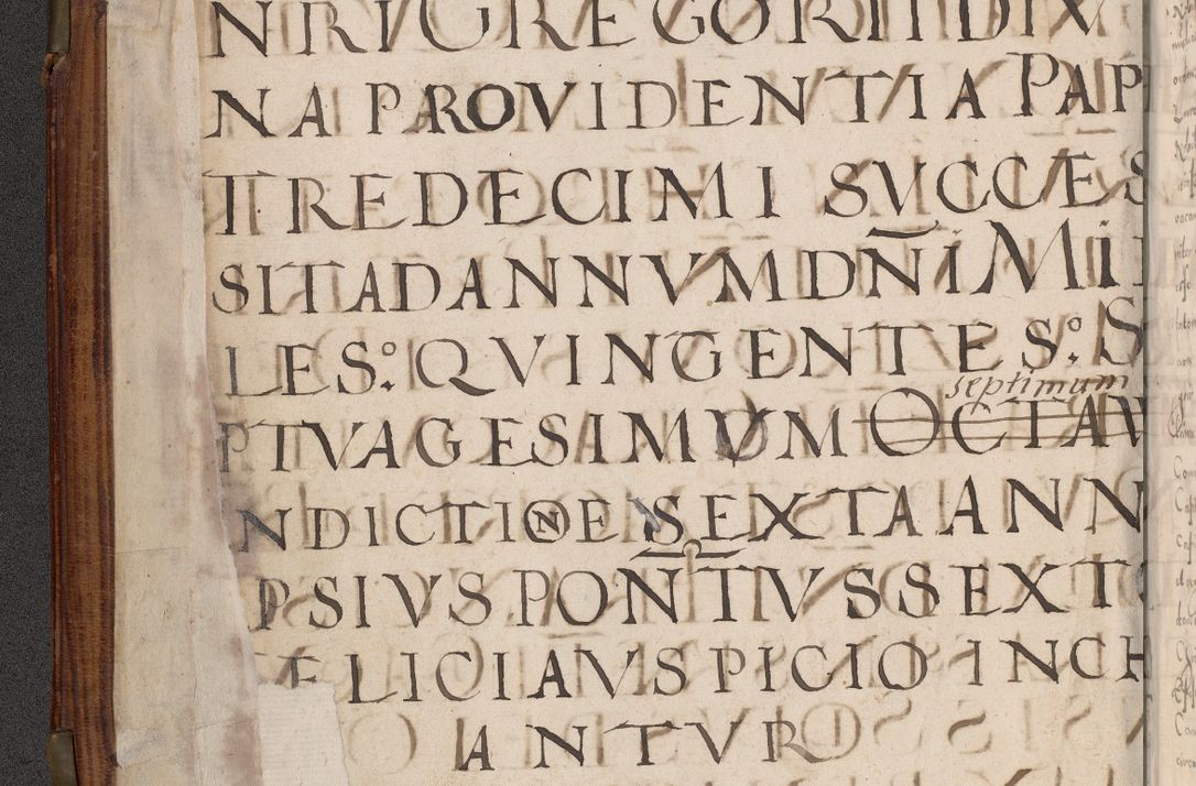 Zdjęcie nr 7 dla obiektu archiwalnego: Acta actorum, constitutionum, obligationum, resignationum, quietationum tempore R. D. Petr Myszkowski, episcopi Cracoviensis, qui post mortem R. D. Francisci Krasiński, episcopi Cracoviensis solius Dei optimi maximi benignitate, Serenissimi Stephani regis Poloniase favore et clementia ex Plocensi ad Cracoviensem auctoritate Ssmi Gregorii XIII successit ab anno 1577 mense Novembri ad annum 1591 mensem Aprilem successive acticatorum.