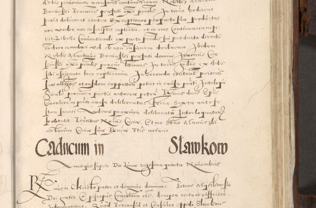 Zdjęcie nr 204 dla obiektu archiwalnego: Acta actorum, constitutionum, obligationum, resignationum, quietationum tempore R. D. Petr Myszkowski, episcopi Cracoviensis, qui post mortem R. D. Francisci Krasiński, episcopi Cracoviensis solius Dei optimi maximi benignitate, Serenissimi Stephani regis Poloniase favore et clementia ex Plocensi ad Cracoviensem auctoritate Ssmi Gregorii XIII successit ab anno 1577 mense Novembri ad annum 1591 mensem Aprilem successive acticatorum.
