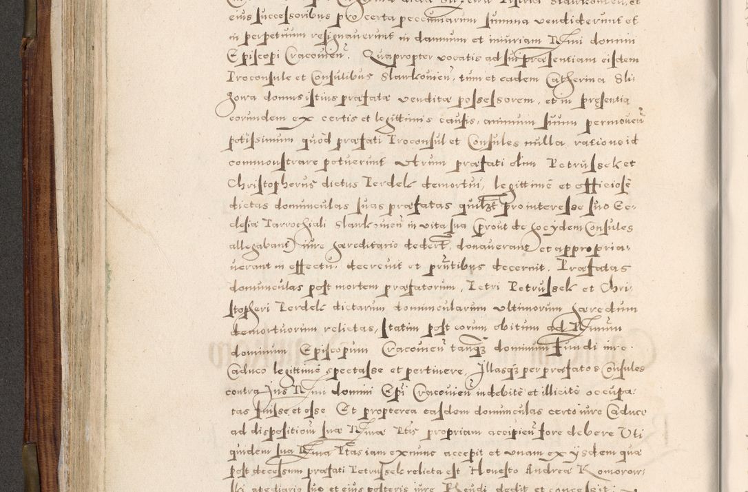 Zdjęcie nr 205 dla obiektu archiwalnego: Acta actorum, constitutionum, obligationum, resignationum, quietationum tempore R. D. Petr Myszkowski, episcopi Cracoviensis, qui post mortem R. D. Francisci Krasiński, episcopi Cracoviensis solius Dei optimi maximi benignitate, Serenissimi Stephani regis Poloniase favore et clementia ex Plocensi ad Cracoviensem auctoritate Ssmi Gregorii XIII successit ab anno 1577 mense Novembri ad annum 1591 mensem Aprilem successive acticatorum.