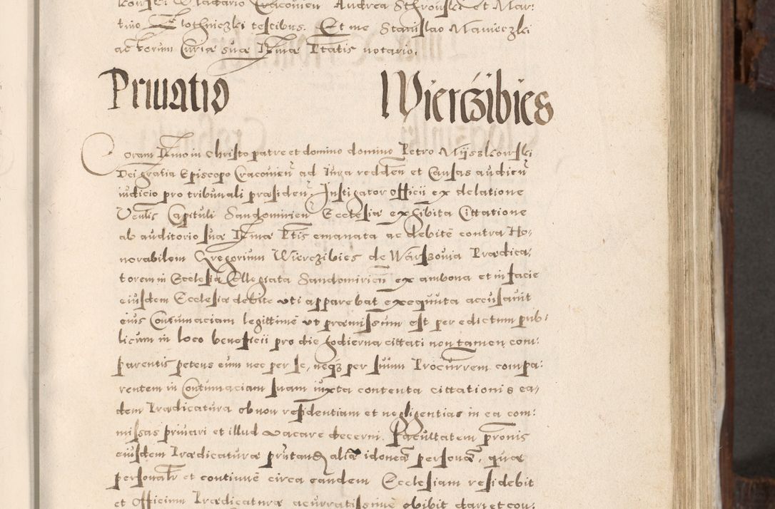 Zdjęcie nr 202 dla obiektu archiwalnego: Acta actorum, constitutionum, obligationum, resignationum, quietationum tempore R. D. Petr Myszkowski, episcopi Cracoviensis, qui post mortem R. D. Francisci Krasiński, episcopi Cracoviensis solius Dei optimi maximi benignitate, Serenissimi Stephani regis Poloniase favore et clementia ex Plocensi ad Cracoviensem auctoritate Ssmi Gregorii XIII successit ab anno 1577 mense Novembri ad annum 1591 mensem Aprilem successive acticatorum.