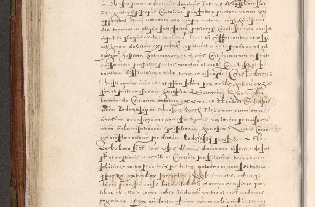 Zdjęcie nr 199 dla obiektu archiwalnego: Acta actorum, constitutionum, obligationum, resignationum, quietationum tempore R. D. Petr Myszkowski, episcopi Cracoviensis, qui post mortem R. D. Francisci Krasiński, episcopi Cracoviensis solius Dei optimi maximi benignitate, Serenissimi Stephani regis Poloniase favore et clementia ex Plocensi ad Cracoviensem auctoritate Ssmi Gregorii XIII successit ab anno 1577 mense Novembri ad annum 1591 mensem Aprilem successive acticatorum.
