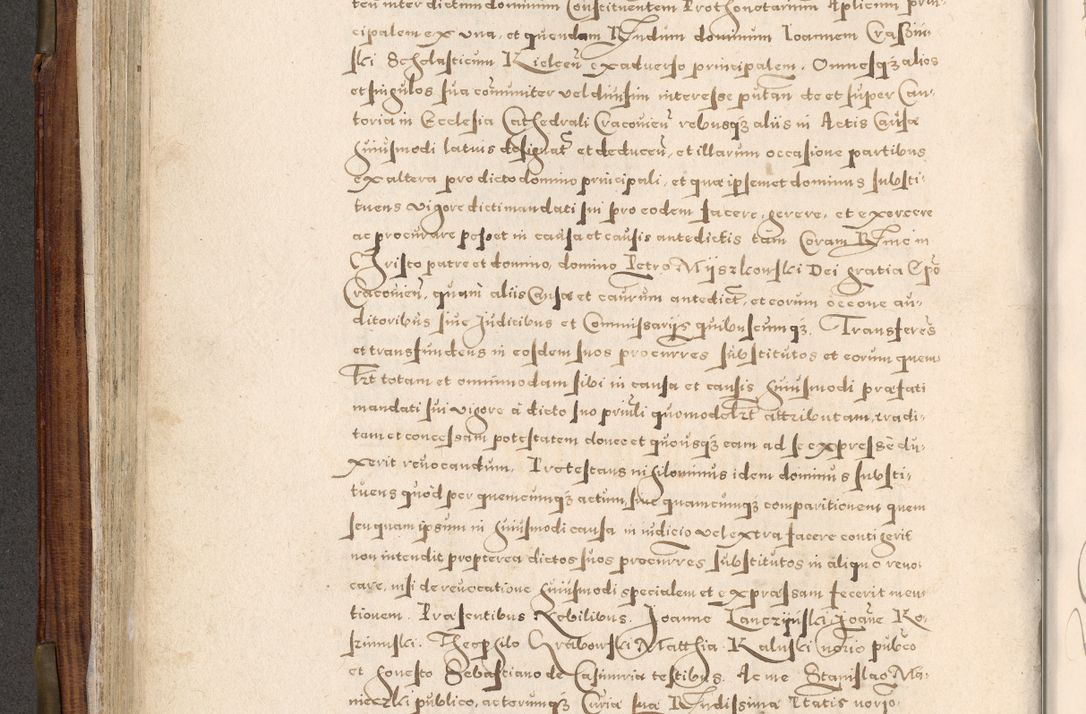 Zdjęcie nr 195 dla obiektu archiwalnego: Acta actorum, constitutionum, obligationum, resignationum, quietationum tempore R. D. Petr Myszkowski, episcopi Cracoviensis, qui post mortem R. D. Francisci Krasiński, episcopi Cracoviensis solius Dei optimi maximi benignitate, Serenissimi Stephani regis Poloniase favore et clementia ex Plocensi ad Cracoviensem auctoritate Ssmi Gregorii XIII successit ab anno 1577 mense Novembri ad annum 1591 mensem Aprilem successive acticatorum.