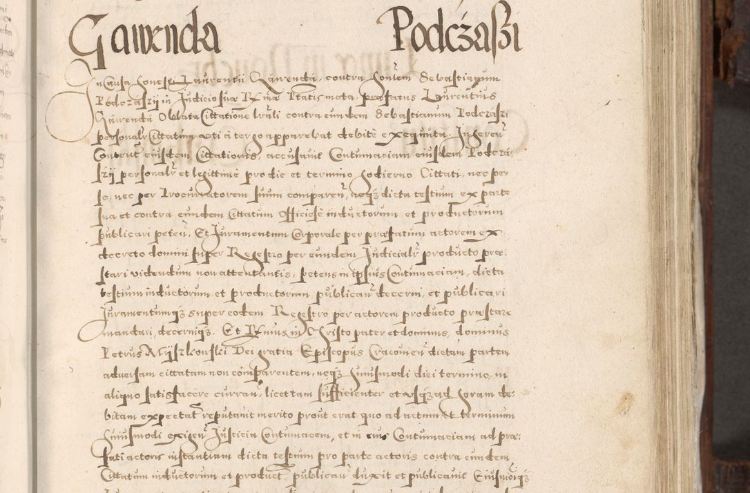 Zdjęcie nr 188 dla obiektu archiwalnego: Acta actorum, constitutionum, obligationum, resignationum, quietationum tempore R. D. Petr Myszkowski, episcopi Cracoviensis, qui post mortem R. D. Francisci Krasiński, episcopi Cracoviensis solius Dei optimi maximi benignitate, Serenissimi Stephani regis Poloniase favore et clementia ex Plocensi ad Cracoviensem auctoritate Ssmi Gregorii XIII successit ab anno 1577 mense Novembri ad annum 1591 mensem Aprilem successive acticatorum.