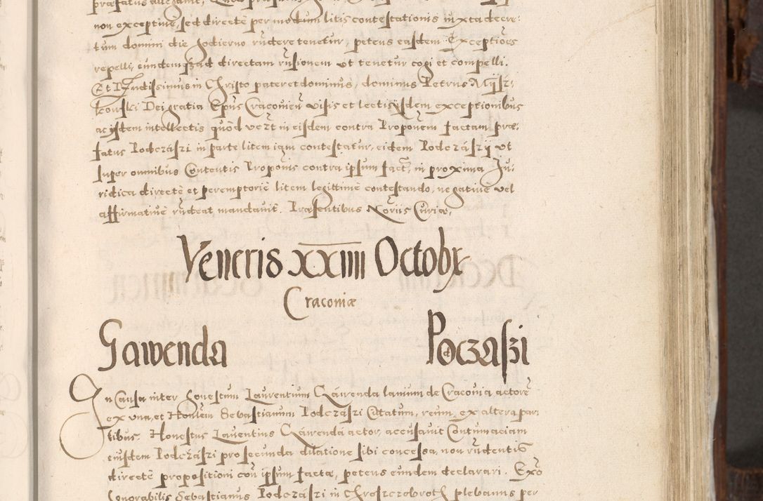 Zdjęcie nr 184 dla obiektu archiwalnego: Acta actorum, constitutionum, obligationum, resignationum, quietationum tempore R. D. Petr Myszkowski, episcopi Cracoviensis, qui post mortem R. D. Francisci Krasiński, episcopi Cracoviensis solius Dei optimi maximi benignitate, Serenissimi Stephani regis Poloniase favore et clementia ex Plocensi ad Cracoviensem auctoritate Ssmi Gregorii XIII successit ab anno 1577 mense Novembri ad annum 1591 mensem Aprilem successive acticatorum.