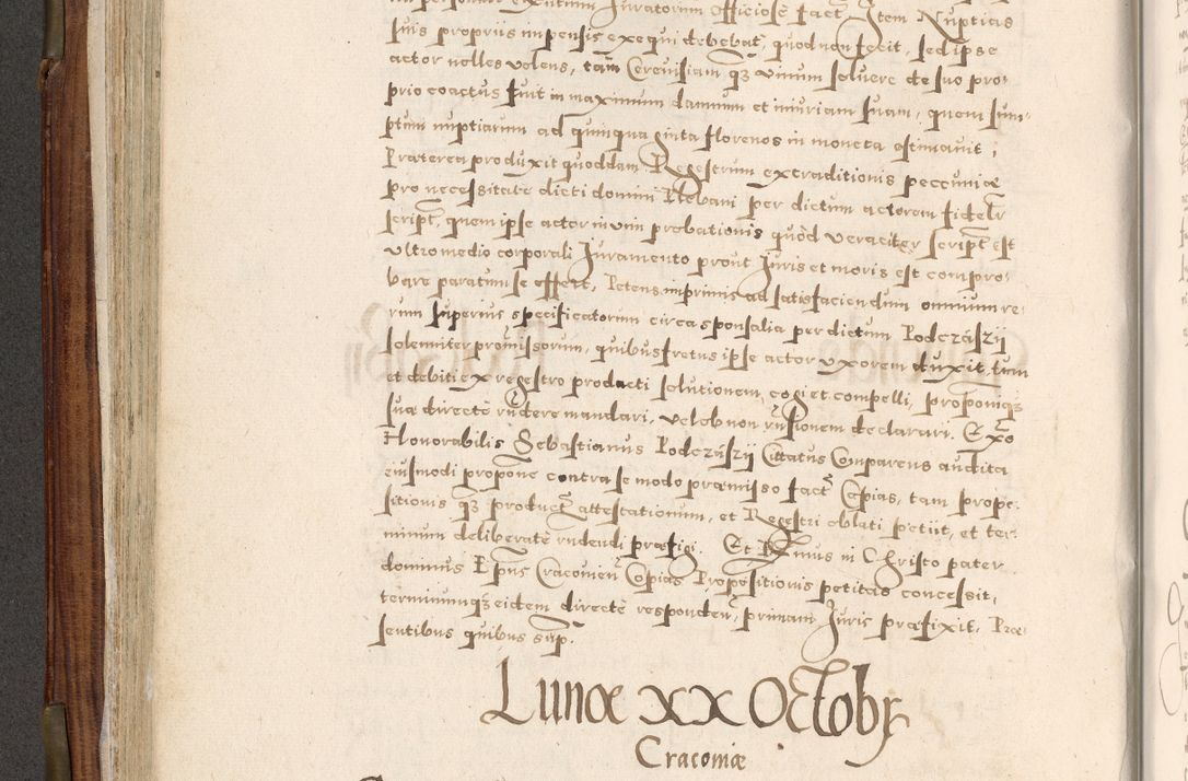 Zdjęcie nr 183 dla obiektu archiwalnego: Acta actorum, constitutionum, obligationum, resignationum, quietationum tempore R. D. Petr Myszkowski, episcopi Cracoviensis, qui post mortem R. D. Francisci Krasiński, episcopi Cracoviensis solius Dei optimi maximi benignitate, Serenissimi Stephani regis Poloniase favore et clementia ex Plocensi ad Cracoviensem auctoritate Ssmi Gregorii XIII successit ab anno 1577 mense Novembri ad annum 1591 mensem Aprilem successive acticatorum.