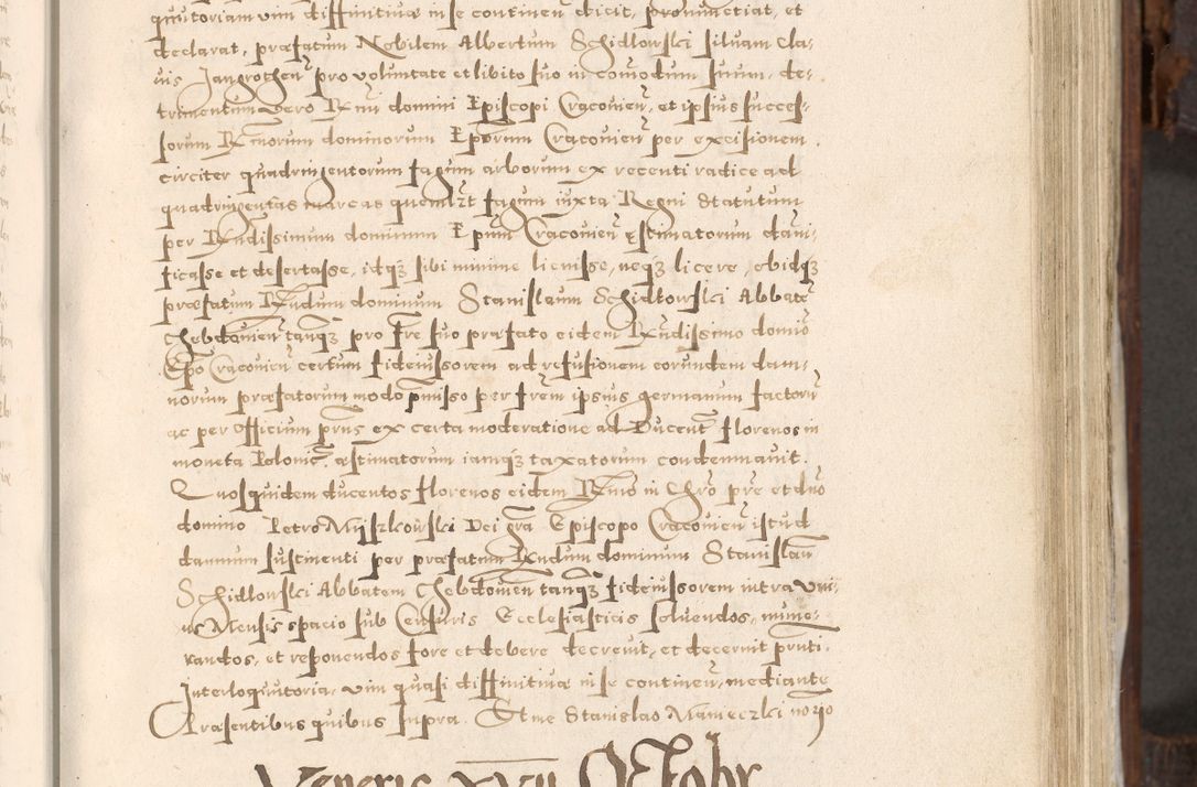 Zdjęcie nr 180 dla obiektu archiwalnego: Acta actorum, constitutionum, obligationum, resignationum, quietationum tempore R. D. Petr Myszkowski, episcopi Cracoviensis, qui post mortem R. D. Francisci Krasiński, episcopi Cracoviensis solius Dei optimi maximi benignitate, Serenissimi Stephani regis Poloniase favore et clementia ex Plocensi ad Cracoviensem auctoritate Ssmi Gregorii XIII successit ab anno 1577 mense Novembri ad annum 1591 mensem Aprilem successive acticatorum.