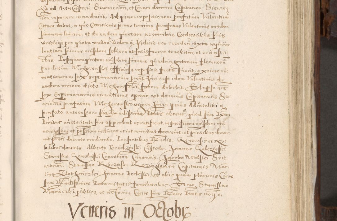 Zdjęcie nr 174 dla obiektu archiwalnego: Acta actorum, constitutionum, obligationum, resignationum, quietationum tempore R. D. Petr Myszkowski, episcopi Cracoviensis, qui post mortem R. D. Francisci Krasiński, episcopi Cracoviensis solius Dei optimi maximi benignitate, Serenissimi Stephani regis Poloniase favore et clementia ex Plocensi ad Cracoviensem auctoritate Ssmi Gregorii XIII successit ab anno 1577 mense Novembri ad annum 1591 mensem Aprilem successive acticatorum.