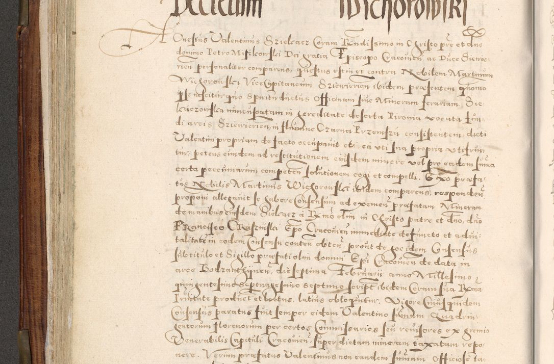 Zdjęcie nr 173 dla obiektu archiwalnego: Acta actorum, constitutionum, obligationum, resignationum, quietationum tempore R. D. Petr Myszkowski, episcopi Cracoviensis, qui post mortem R. D. Francisci Krasiński, episcopi Cracoviensis solius Dei optimi maximi benignitate, Serenissimi Stephani regis Poloniase favore et clementia ex Plocensi ad Cracoviensem auctoritate Ssmi Gregorii XIII successit ab anno 1577 mense Novembri ad annum 1591 mensem Aprilem successive acticatorum.
