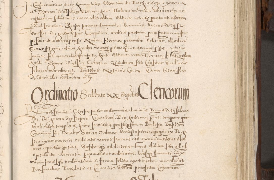Zdjęcie nr 170 dla obiektu archiwalnego: Acta actorum, constitutionum, obligationum, resignationum, quietationum tempore R. D. Petr Myszkowski, episcopi Cracoviensis, qui post mortem R. D. Francisci Krasiński, episcopi Cracoviensis solius Dei optimi maximi benignitate, Serenissimi Stephani regis Poloniase favore et clementia ex Plocensi ad Cracoviensem auctoritate Ssmi Gregorii XIII successit ab anno 1577 mense Novembri ad annum 1591 mensem Aprilem successive acticatorum.