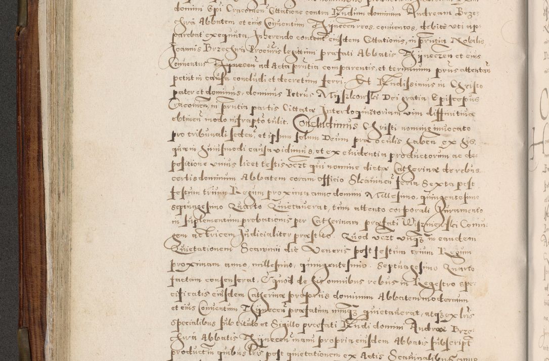 Zdjęcie nr 167 dla obiektu archiwalnego: Acta actorum, constitutionum, obligationum, resignationum, quietationum tempore R. D. Petr Myszkowski, episcopi Cracoviensis, qui post mortem R. D. Francisci Krasiński, episcopi Cracoviensis solius Dei optimi maximi benignitate, Serenissimi Stephani regis Poloniase favore et clementia ex Plocensi ad Cracoviensem auctoritate Ssmi Gregorii XIII successit ab anno 1577 mense Novembri ad annum 1591 mensem Aprilem successive acticatorum.