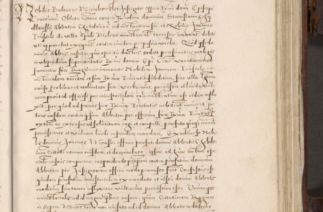 Zdjęcie nr 158 dla obiektu archiwalnego: Acta actorum, constitutionum, obligationum, resignationum, quietationum tempore R. D. Petr Myszkowski, episcopi Cracoviensis, qui post mortem R. D. Francisci Krasiński, episcopi Cracoviensis solius Dei optimi maximi benignitate, Serenissimi Stephani regis Poloniase favore et clementia ex Plocensi ad Cracoviensem auctoritate Ssmi Gregorii XIII successit ab anno 1577 mense Novembri ad annum 1591 mensem Aprilem successive acticatorum.