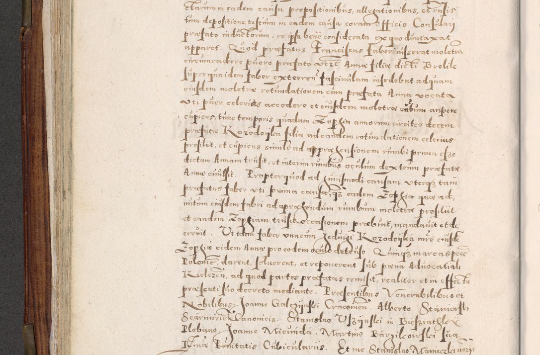 Zdjęcie nr 145 dla obiektu archiwalnego: Acta actorum, constitutionum, obligationum, resignationum, quietationum tempore R. D. Petr Myszkowski, episcopi Cracoviensis, qui post mortem R. D. Francisci Krasiński, episcopi Cracoviensis solius Dei optimi maximi benignitate, Serenissimi Stephani regis Poloniase favore et clementia ex Plocensi ad Cracoviensem auctoritate Ssmi Gregorii XIII successit ab anno 1577 mense Novembri ad annum 1591 mensem Aprilem successive acticatorum.