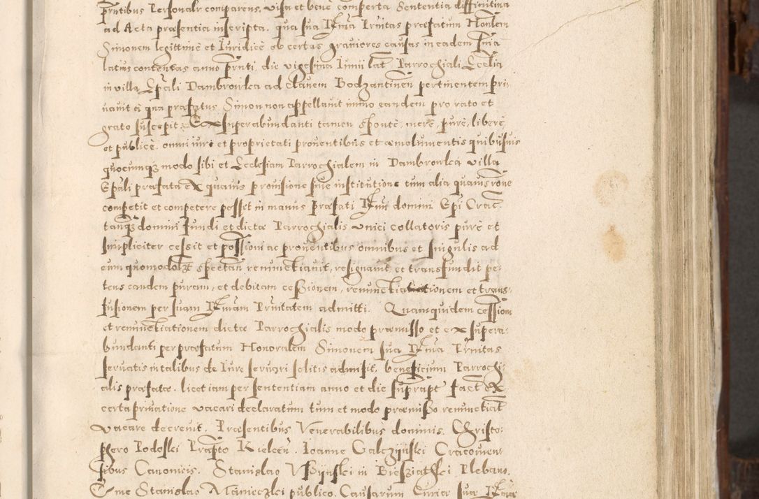 Zdjęcie nr 134 dla obiektu archiwalnego: Acta actorum, constitutionum, obligationum, resignationum, quietationum tempore R. D. Petr Myszkowski, episcopi Cracoviensis, qui post mortem R. D. Francisci Krasiński, episcopi Cracoviensis solius Dei optimi maximi benignitate, Serenissimi Stephani regis Poloniase favore et clementia ex Plocensi ad Cracoviensem auctoritate Ssmi Gregorii XIII successit ab anno 1577 mense Novembri ad annum 1591 mensem Aprilem successive acticatorum.