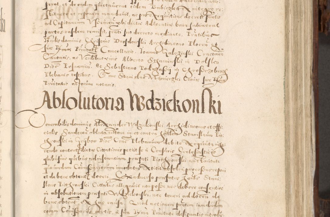 Zdjęcie nr 128 dla obiektu archiwalnego: Acta actorum, constitutionum, obligationum, resignationum, quietationum tempore R. D. Petr Myszkowski, episcopi Cracoviensis, qui post mortem R. D. Francisci Krasiński, episcopi Cracoviensis solius Dei optimi maximi benignitate, Serenissimi Stephani regis Poloniase favore et clementia ex Plocensi ad Cracoviensem auctoritate Ssmi Gregorii XIII successit ab anno 1577 mense Novembri ad annum 1591 mensem Aprilem successive acticatorum.