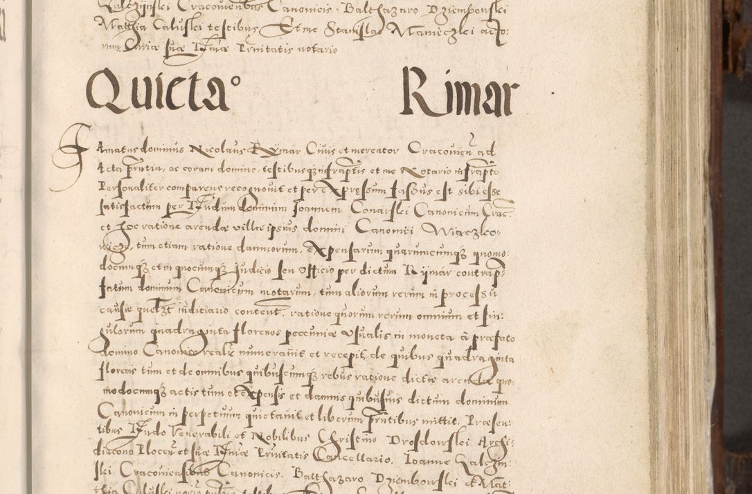 Zdjęcie nr 130 dla obiektu archiwalnego: Acta actorum, constitutionum, obligationum, resignationum, quietationum tempore R. D. Petr Myszkowski, episcopi Cracoviensis, qui post mortem R. D. Francisci Krasiński, episcopi Cracoviensis solius Dei optimi maximi benignitate, Serenissimi Stephani regis Poloniase favore et clementia ex Plocensi ad Cracoviensem auctoritate Ssmi Gregorii XIII successit ab anno 1577 mense Novembri ad annum 1591 mensem Aprilem successive acticatorum.