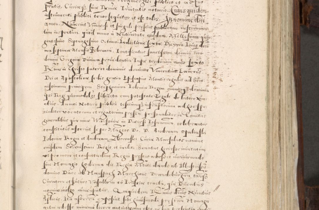 Zdjęcie nr 120 dla obiektu archiwalnego: Acta actorum, constitutionum, obligationum, resignationum, quietationum tempore R. D. Petr Myszkowski, episcopi Cracoviensis, qui post mortem R. D. Francisci Krasiński, episcopi Cracoviensis solius Dei optimi maximi benignitate, Serenissimi Stephani regis Poloniase favore et clementia ex Plocensi ad Cracoviensem auctoritate Ssmi Gregorii XIII successit ab anno 1577 mense Novembri ad annum 1591 mensem Aprilem successive acticatorum.