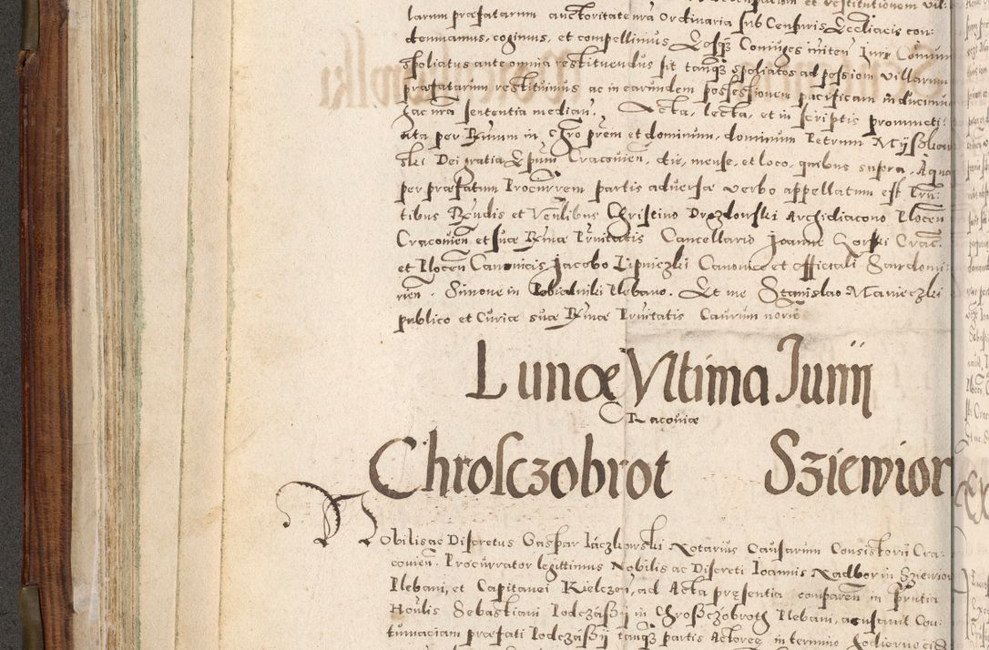 Zdjęcie nr 115 dla obiektu archiwalnego: Acta actorum, constitutionum, obligationum, resignationum, quietationum tempore R. D. Petr Myszkowski, episcopi Cracoviensis, qui post mortem R. D. Francisci Krasiński, episcopi Cracoviensis solius Dei optimi maximi benignitate, Serenissimi Stephani regis Poloniase favore et clementia ex Plocensi ad Cracoviensem auctoritate Ssmi Gregorii XIII successit ab anno 1577 mense Novembri ad annum 1591 mensem Aprilem successive acticatorum.