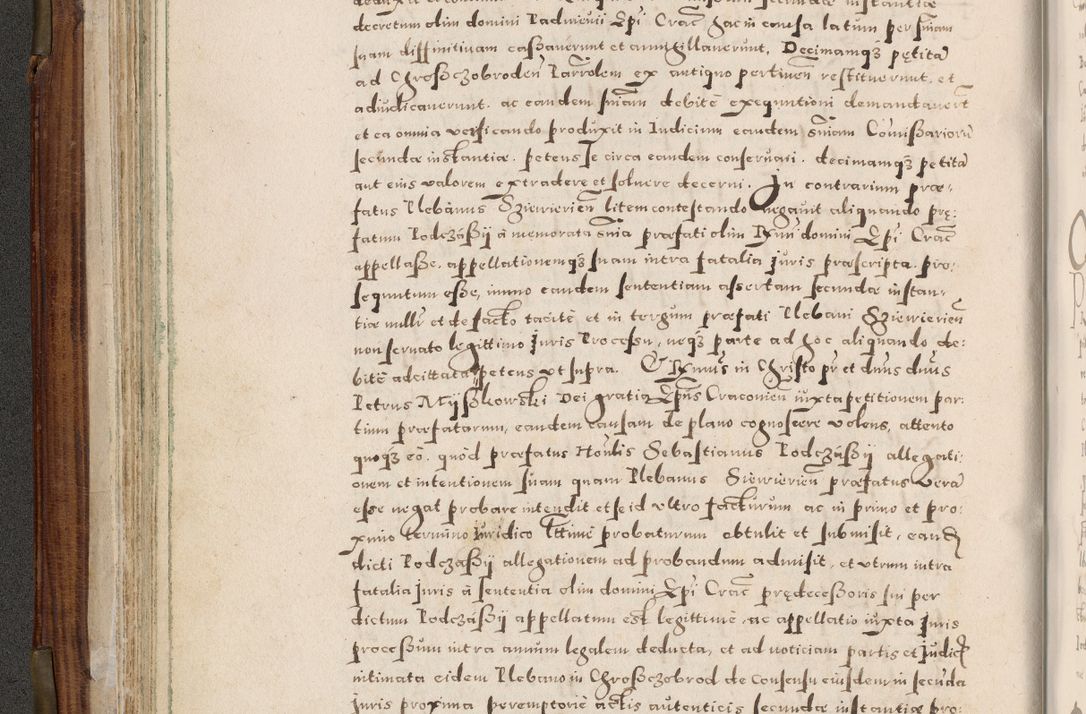 Zdjęcie nr 111 dla obiektu archiwalnego: Acta actorum, constitutionum, obligationum, resignationum, quietationum tempore R. D. Petr Myszkowski, episcopi Cracoviensis, qui post mortem R. D. Francisci Krasiński, episcopi Cracoviensis solius Dei optimi maximi benignitate, Serenissimi Stephani regis Poloniase favore et clementia ex Plocensi ad Cracoviensem auctoritate Ssmi Gregorii XIII successit ab anno 1577 mense Novembri ad annum 1591 mensem Aprilem successive acticatorum.
