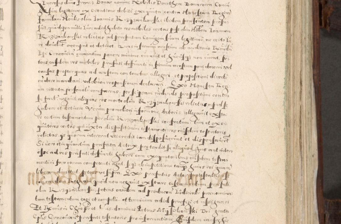 Zdjęcie nr 94 dla obiektu archiwalnego: Acta actorum, constitutionum, obligationum, resignationum, quietationum tempore R. D. Petr Myszkowski, episcopi Cracoviensis, qui post mortem R. D. Francisci Krasiński, episcopi Cracoviensis solius Dei optimi maximi benignitate, Serenissimi Stephani regis Poloniase favore et clementia ex Plocensi ad Cracoviensem auctoritate Ssmi Gregorii XIII successit ab anno 1577 mense Novembri ad annum 1591 mensem Aprilem successive acticatorum.