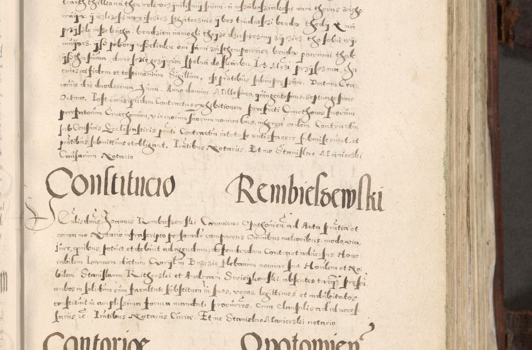 Zdjęcie nr 96 dla obiektu archiwalnego: Acta actorum, constitutionum, obligationum, resignationum, quietationum tempore R. D. Petr Myszkowski, episcopi Cracoviensis, qui post mortem R. D. Francisci Krasiński, episcopi Cracoviensis solius Dei optimi maximi benignitate, Serenissimi Stephani regis Poloniase favore et clementia ex Plocensi ad Cracoviensem auctoritate Ssmi Gregorii XIII successit ab anno 1577 mense Novembri ad annum 1591 mensem Aprilem successive acticatorum.