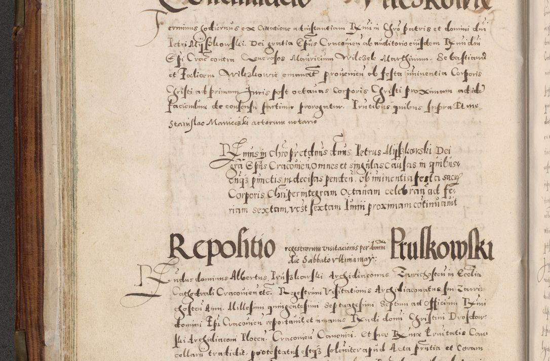 Zdjęcie nr 85 dla obiektu archiwalnego: Acta actorum, constitutionum, obligationum, resignationum, quietationum tempore R. D. Petr Myszkowski, episcopi Cracoviensis, qui post mortem R. D. Francisci Krasiński, episcopi Cracoviensis solius Dei optimi maximi benignitate, Serenissimi Stephani regis Poloniase favore et clementia ex Plocensi ad Cracoviensem auctoritate Ssmi Gregorii XIII successit ab anno 1577 mense Novembri ad annum 1591 mensem Aprilem successive acticatorum.