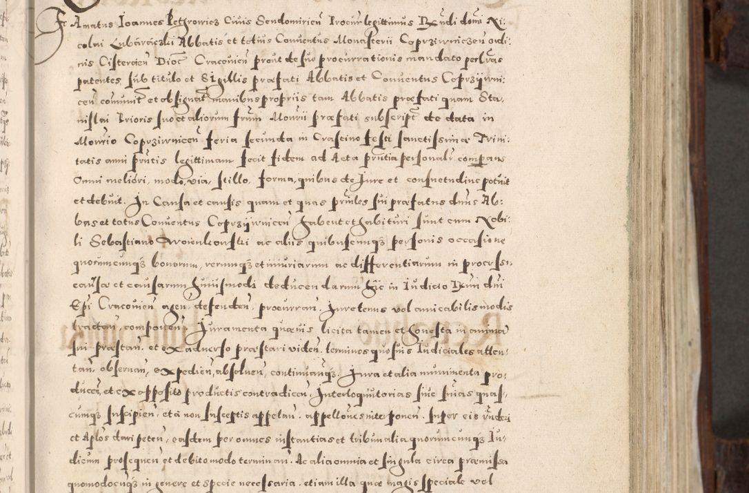 Zdjęcie nr 84 dla obiektu archiwalnego: Acta actorum, constitutionum, obligationum, resignationum, quietationum tempore R. D. Petr Myszkowski, episcopi Cracoviensis, qui post mortem R. D. Francisci Krasiński, episcopi Cracoviensis solius Dei optimi maximi benignitate, Serenissimi Stephani regis Poloniase favore et clementia ex Plocensi ad Cracoviensem auctoritate Ssmi Gregorii XIII successit ab anno 1577 mense Novembri ad annum 1591 mensem Aprilem successive acticatorum.