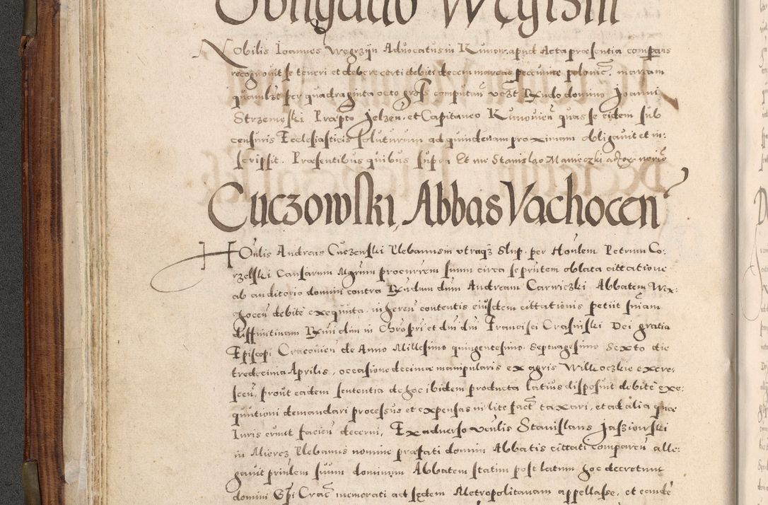 Zdjęcie nr 75 dla obiektu archiwalnego: Acta actorum, constitutionum, obligationum, resignationum, quietationum tempore R. D. Petr Myszkowski, episcopi Cracoviensis, qui post mortem R. D. Francisci Krasiński, episcopi Cracoviensis solius Dei optimi maximi benignitate, Serenissimi Stephani regis Poloniase favore et clementia ex Plocensi ad Cracoviensem auctoritate Ssmi Gregorii XIII successit ab anno 1577 mense Novembri ad annum 1591 mensem Aprilem successive acticatorum.