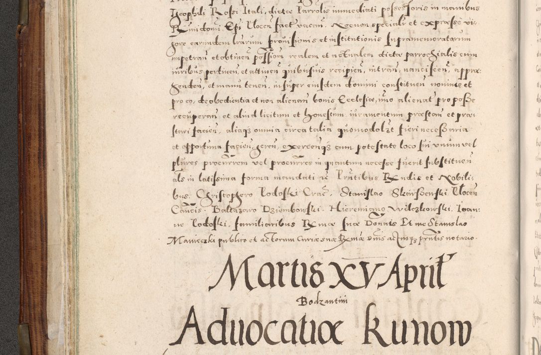 Zdjęcie nr 65 dla obiektu archiwalnego: Acta actorum, constitutionum, obligationum, resignationum, quietationum tempore R. D. Petr Myszkowski, episcopi Cracoviensis, qui post mortem R. D. Francisci Krasiński, episcopi Cracoviensis solius Dei optimi maximi benignitate, Serenissimi Stephani regis Poloniase favore et clementia ex Plocensi ad Cracoviensem auctoritate Ssmi Gregorii XIII successit ab anno 1577 mense Novembri ad annum 1591 mensem Aprilem successive acticatorum.