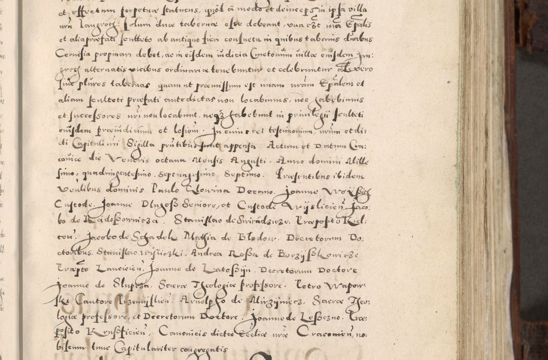 Zdjęcie nr 62 dla obiektu archiwalnego: Acta actorum, constitutionum, obligationum, resignationum, quietationum tempore R. D. Petr Myszkowski, episcopi Cracoviensis, qui post mortem R. D. Francisci Krasiński, episcopi Cracoviensis solius Dei optimi maximi benignitate, Serenissimi Stephani regis Poloniase favore et clementia ex Plocensi ad Cracoviensem auctoritate Ssmi Gregorii XIII successit ab anno 1577 mense Novembri ad annum 1591 mensem Aprilem successive acticatorum.
