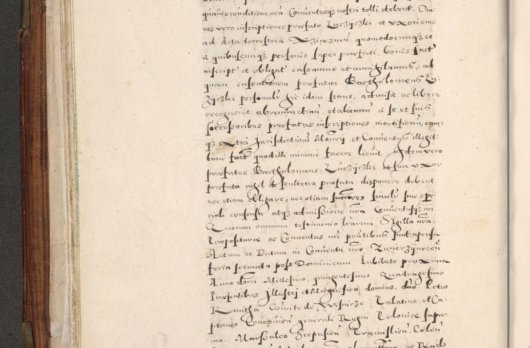 Zdjęcie nr 51 dla obiektu archiwalnego: Acta actorum, constitutionum, obligationum, resignationum, quietationum tempore R. D. Petr Myszkowski, episcopi Cracoviensis, qui post mortem R. D. Francisci Krasiński, episcopi Cracoviensis solius Dei optimi maximi benignitate, Serenissimi Stephani regis Poloniase favore et clementia ex Plocensi ad Cracoviensem auctoritate Ssmi Gregorii XIII successit ab anno 1577 mense Novembri ad annum 1591 mensem Aprilem successive acticatorum.