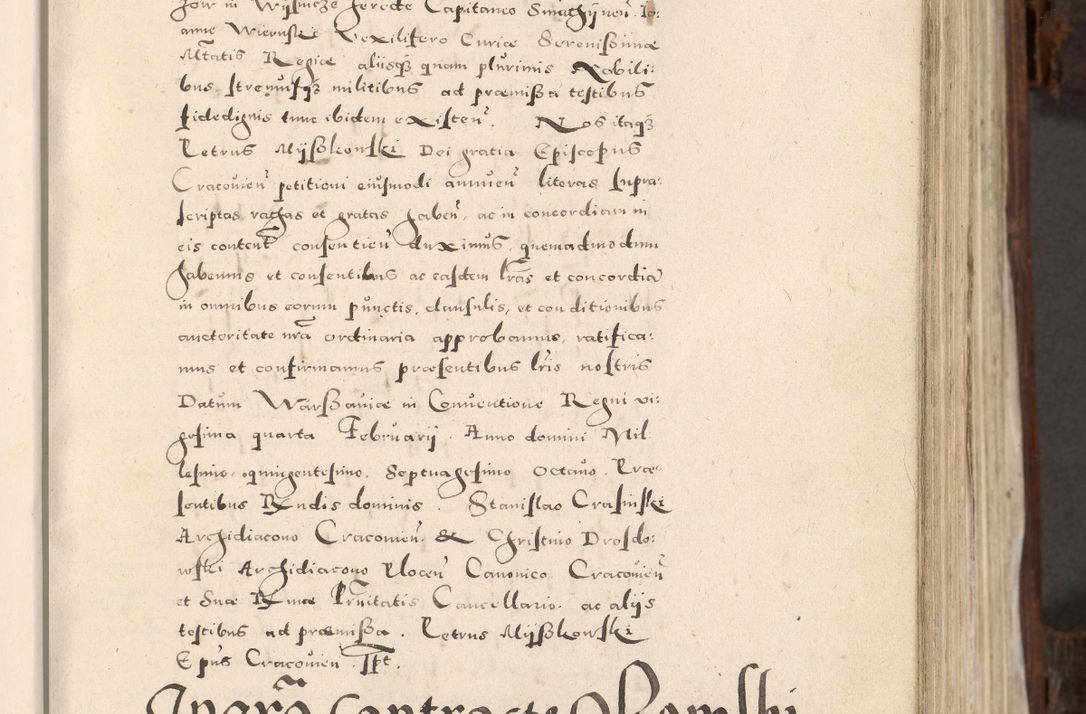 Zdjęcie nr 52 dla obiektu archiwalnego: Acta actorum, constitutionum, obligationum, resignationum, quietationum tempore R. D. Petr Myszkowski, episcopi Cracoviensis, qui post mortem R. D. Francisci Krasiński, episcopi Cracoviensis solius Dei optimi maximi benignitate, Serenissimi Stephani regis Poloniase favore et clementia ex Plocensi ad Cracoviensem auctoritate Ssmi Gregorii XIII successit ab anno 1577 mense Novembri ad annum 1591 mensem Aprilem successive acticatorum.