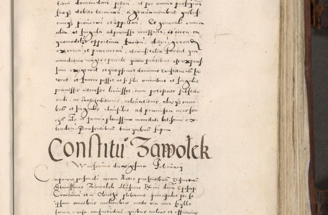 Zdjęcie nr 42 dla obiektu archiwalnego: Acta actorum, constitutionum, obligationum, resignationum, quietationum tempore R. D. Petr Myszkowski, episcopi Cracoviensis, qui post mortem R. D. Francisci Krasiński, episcopi Cracoviensis solius Dei optimi maximi benignitate, Serenissimi Stephani regis Poloniase favore et clementia ex Plocensi ad Cracoviensem auctoritate Ssmi Gregorii XIII successit ab anno 1577 mense Novembri ad annum 1591 mensem Aprilem successive acticatorum.
