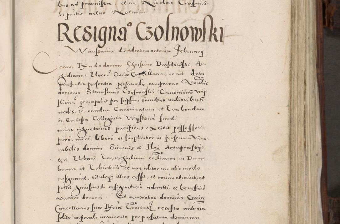 Zdjęcie nr 40 dla obiektu archiwalnego: Acta actorum, constitutionum, obligationum, resignationum, quietationum tempore R. D. Petr Myszkowski, episcopi Cracoviensis, qui post mortem R. D. Francisci Krasiński, episcopi Cracoviensis solius Dei optimi maximi benignitate, Serenissimi Stephani regis Poloniase favore et clementia ex Plocensi ad Cracoviensem auctoritate Ssmi Gregorii XIII successit ab anno 1577 mense Novembri ad annum 1591 mensem Aprilem successive acticatorum.
