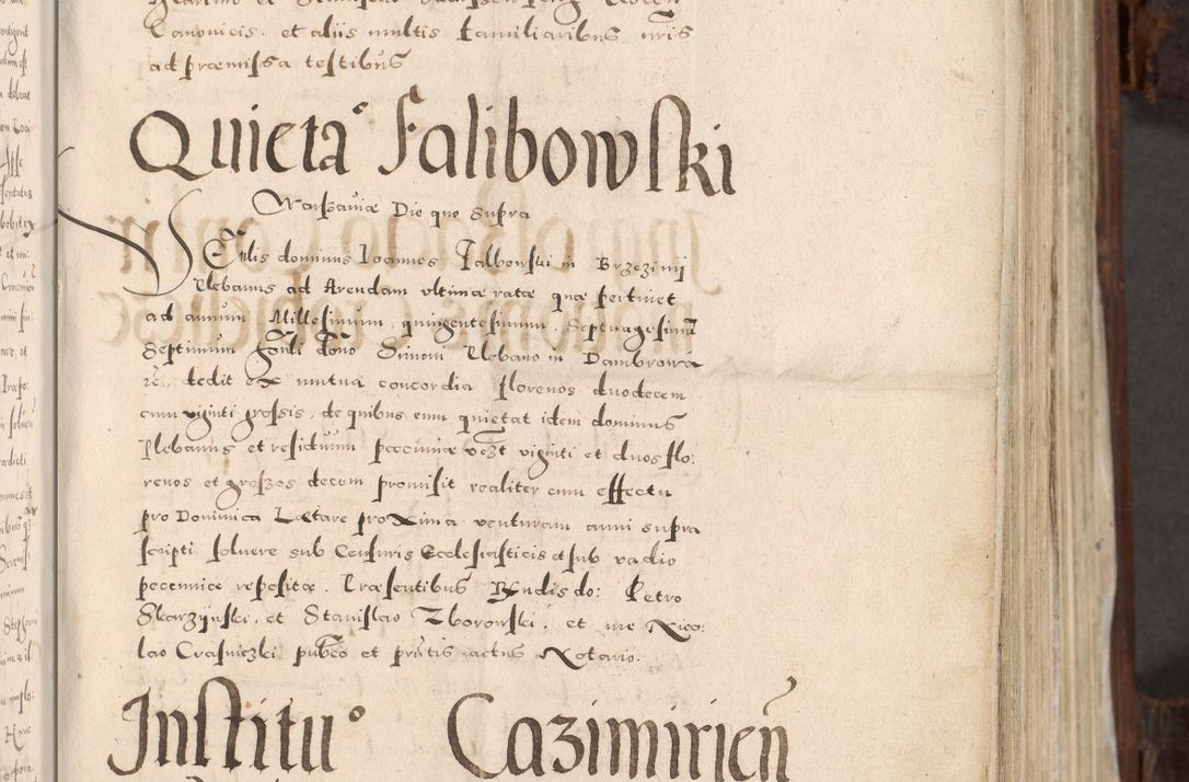Zdjęcie nr 32 dla obiektu archiwalnego: Acta actorum, constitutionum, obligationum, resignationum, quietationum tempore R. D. Petr Myszkowski, episcopi Cracoviensis, qui post mortem R. D. Francisci Krasiński, episcopi Cracoviensis solius Dei optimi maximi benignitate, Serenissimi Stephani regis Poloniase favore et clementia ex Plocensi ad Cracoviensem auctoritate Ssmi Gregorii XIII successit ab anno 1577 mense Novembri ad annum 1591 mensem Aprilem successive acticatorum.