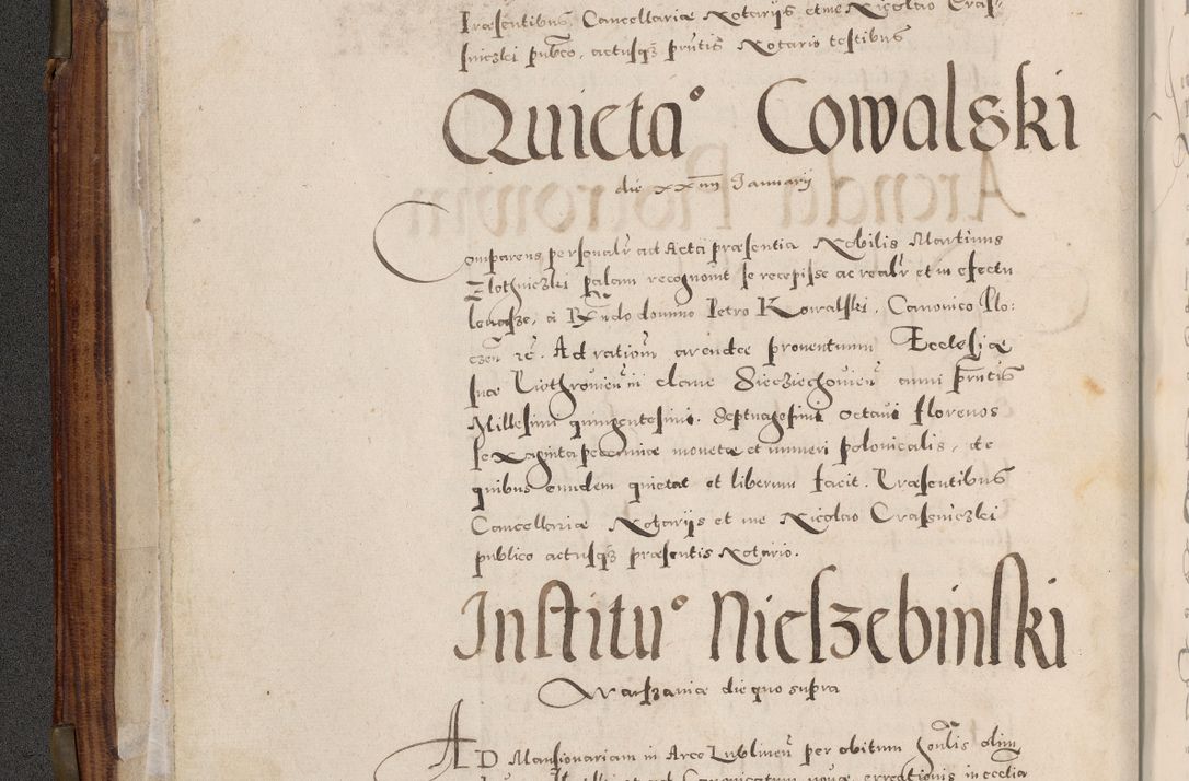 Zdjęcie nr 29 dla obiektu archiwalnego: Acta actorum, constitutionum, obligationum, resignationum, quietationum tempore R. D. Petr Myszkowski, episcopi Cracoviensis, qui post mortem R. D. Francisci Krasiński, episcopi Cracoviensis solius Dei optimi maximi benignitate, Serenissimi Stephani regis Poloniase favore et clementia ex Plocensi ad Cracoviensem auctoritate Ssmi Gregorii XIII successit ab anno 1577 mense Novembri ad annum 1591 mensem Aprilem successive acticatorum.