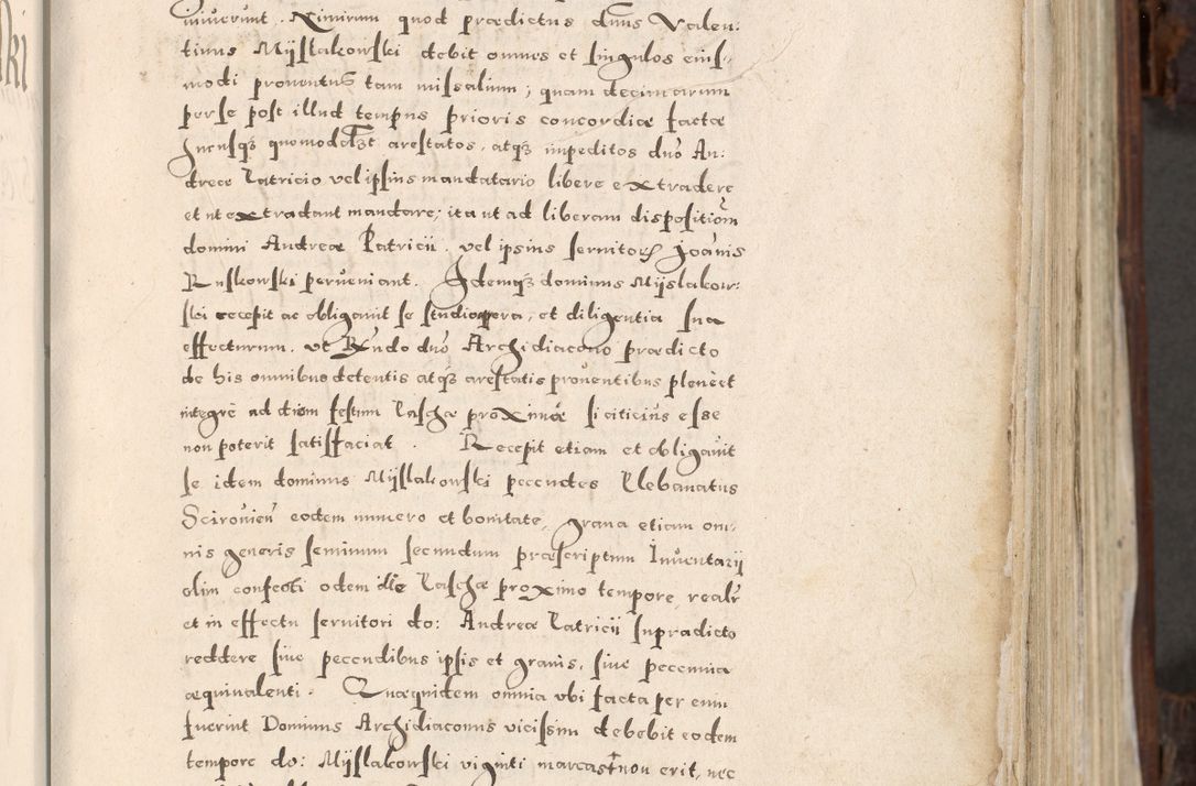 Zdjęcie nr 24 dla obiektu archiwalnego: Acta actorum, constitutionum, obligationum, resignationum, quietationum tempore R. D. Petr Myszkowski, episcopi Cracoviensis, qui post mortem R. D. Francisci Krasiński, episcopi Cracoviensis solius Dei optimi maximi benignitate, Serenissimi Stephani regis Poloniase favore et clementia ex Plocensi ad Cracoviensem auctoritate Ssmi Gregorii XIII successit ab anno 1577 mense Novembri ad annum 1591 mensem Aprilem successive acticatorum.
