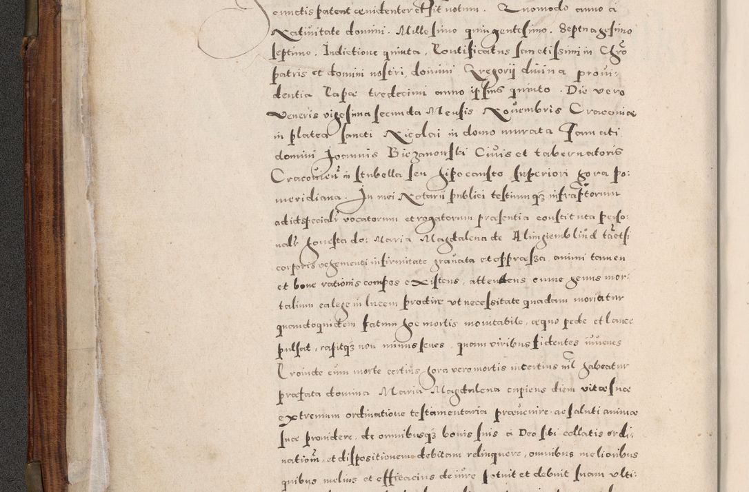 Zdjęcie nr 25 dla obiektu archiwalnego: Acta actorum, constitutionum, obligationum, resignationum, quietationum tempore R. D. Petr Myszkowski, episcopi Cracoviensis, qui post mortem R. D. Francisci Krasiński, episcopi Cracoviensis solius Dei optimi maximi benignitate, Serenissimi Stephani regis Poloniase favore et clementia ex Plocensi ad Cracoviensem auctoritate Ssmi Gregorii XIII successit ab anno 1577 mense Novembri ad annum 1591 mensem Aprilem successive acticatorum.