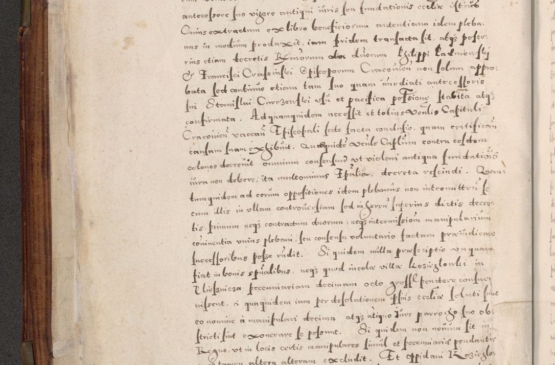 Zdjęcie nr 17 dla obiektu archiwalnego: Acta actorum, constitutionum, obligationum, resignationum, quietationum tempore R. D. Petr Myszkowski, episcopi Cracoviensis, qui post mortem R. D. Francisci Krasiński, episcopi Cracoviensis solius Dei optimi maximi benignitate, Serenissimi Stephani regis Poloniase favore et clementia ex Plocensi ad Cracoviensem auctoritate Ssmi Gregorii XIII successit ab anno 1577 mense Novembri ad annum 1591 mensem Aprilem successive acticatorum.