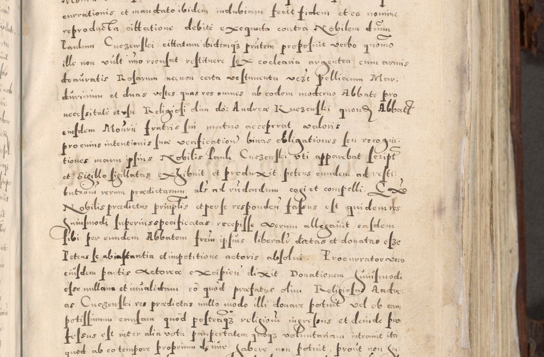 Zdjęcie nr 10 dla obiektu archiwalnego: Acta actorum, constitutionum, obligationum, resignationum, quietationum tempore R. D. Petr Myszkowski, episcopi Cracoviensis, qui post mortem R. D. Francisci Krasiński, episcopi Cracoviensis solius Dei optimi maximi benignitate, Serenissimi Stephani regis Poloniase favore et clementia ex Plocensi ad Cracoviensem auctoritate Ssmi Gregorii XIII successit ab anno 1577 mense Novembri ad annum 1591 mensem Aprilem successive acticatorum.