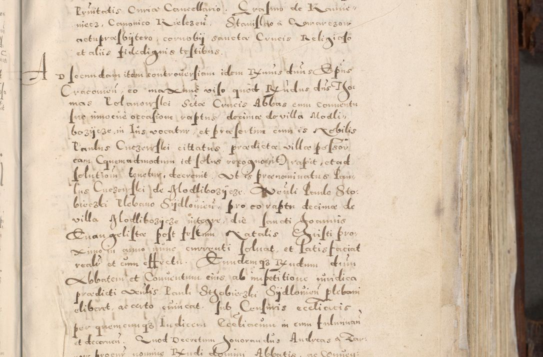 Zdjęcie nr 12 dla obiektu archiwalnego: Acta actorum, constitutionum, obligationum, resignationum, quietationum tempore R. D. Petr Myszkowski, episcopi Cracoviensis, qui post mortem R. D. Francisci Krasiński, episcopi Cracoviensis solius Dei optimi maximi benignitate, Serenissimi Stephani regis Poloniase favore et clementia ex Plocensi ad Cracoviensem auctoritate Ssmi Gregorii XIII successit ab anno 1577 mense Novembri ad annum 1591 mensem Aprilem successive acticatorum.