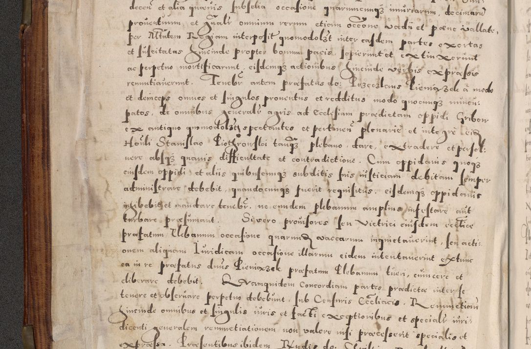 Zdjęcie nr 9 dla obiektu archiwalnego: Acta actorum, constitutionum, obligationum, resignationum, quietationum tempore R. D. Petr Myszkowski, episcopi Cracoviensis, qui post mortem R. D. Francisci Krasiński, episcopi Cracoviensis solius Dei optimi maximi benignitate, Serenissimi Stephani regis Poloniase favore et clementia ex Plocensi ad Cracoviensem auctoritate Ssmi Gregorii XIII successit ab anno 1577 mense Novembri ad annum 1591 mensem Aprilem successive acticatorum.
