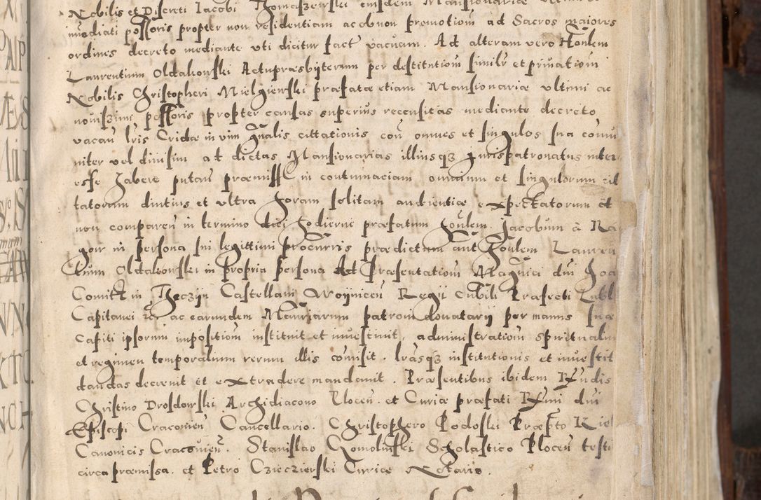 Zdjęcie nr 8 dla obiektu archiwalnego: Acta actorum, constitutionum, obligationum, resignationum, quietationum tempore R. D. Petr Myszkowski, episcopi Cracoviensis, qui post mortem R. D. Francisci Krasiński, episcopi Cracoviensis solius Dei optimi maximi benignitate, Serenissimi Stephani regis Poloniase favore et clementia ex Plocensi ad Cracoviensem auctoritate Ssmi Gregorii XIII successit ab anno 1577 mense Novembri ad annum 1591 mensem Aprilem successive acticatorum.