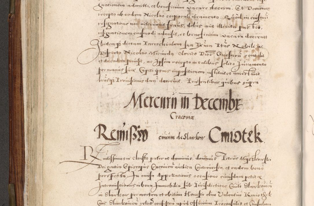 Zdjęcie nr 209 dla obiektu archiwalnego: Acta actorum, constitutionum, obligationum, resignationum, quietationum tempore R. D. Petr Myszkowski, episcopi Cracoviensis, qui post mortem R. D. Francisci Krasiński, episcopi Cracoviensis solius Dei optimi maximi benignitate, Serenissimi Stephani regis Poloniase favore et clementia ex Plocensi ad Cracoviensem auctoritate Ssmi Gregorii XIII successit ab anno 1577 mense Novembri ad annum 1591 mensem Aprilem successive acticatorum.