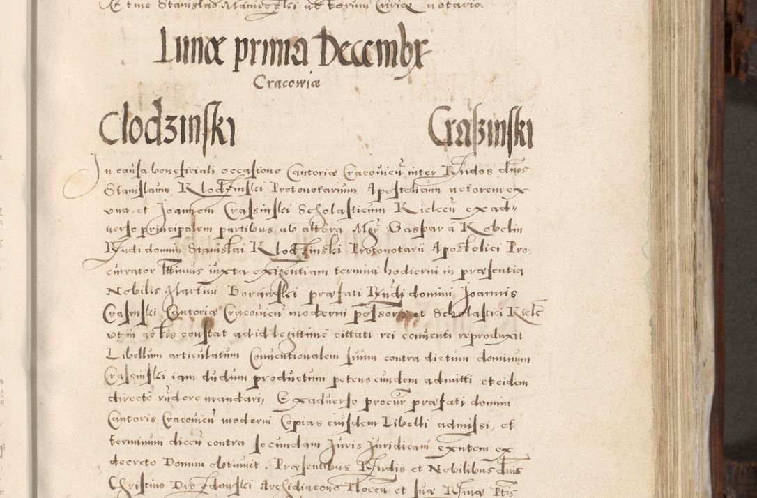 Zdjęcie nr 208 dla obiektu archiwalnego: Acta actorum, constitutionum, obligationum, resignationum, quietationum tempore R. D. Petr Myszkowski, episcopi Cracoviensis, qui post mortem R. D. Francisci Krasiński, episcopi Cracoviensis solius Dei optimi maximi benignitate, Serenissimi Stephani regis Poloniase favore et clementia ex Plocensi ad Cracoviensem auctoritate Ssmi Gregorii XIII successit ab anno 1577 mense Novembri ad annum 1591 mensem Aprilem successive acticatorum.