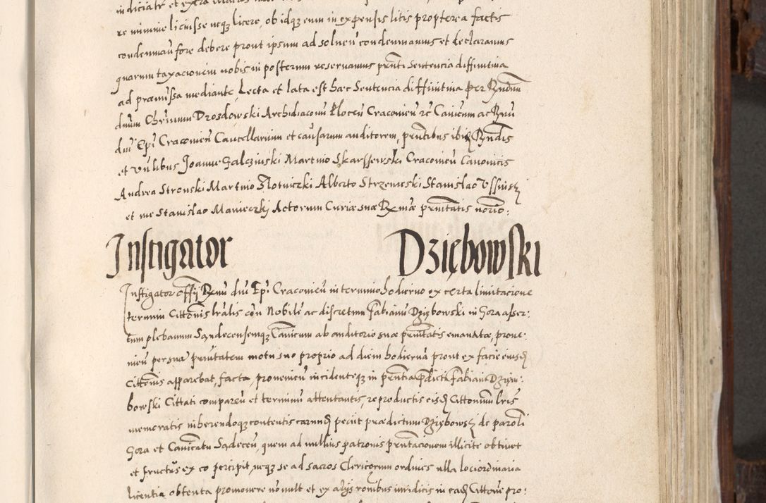 Zdjęcie nr 372 dla obiektu archiwalnego: Acta actorum, constitutionum, obligationum, resignationum, quietationum tempore R. D. Petr Myszkowski, episcopi Cracoviensis, qui post mortem R. D. Francisci Krasiński, episcopi Cracoviensis solius Dei optimi maximi benignitate, Serenissimi Stephani regis Poloniase favore et clementia ex Plocensi ad Cracoviensem auctoritate Ssmi Gregorii XIII successit ab anno 1577 mense Novembri ad annum 1591 mensem Aprilem successive acticatorum.