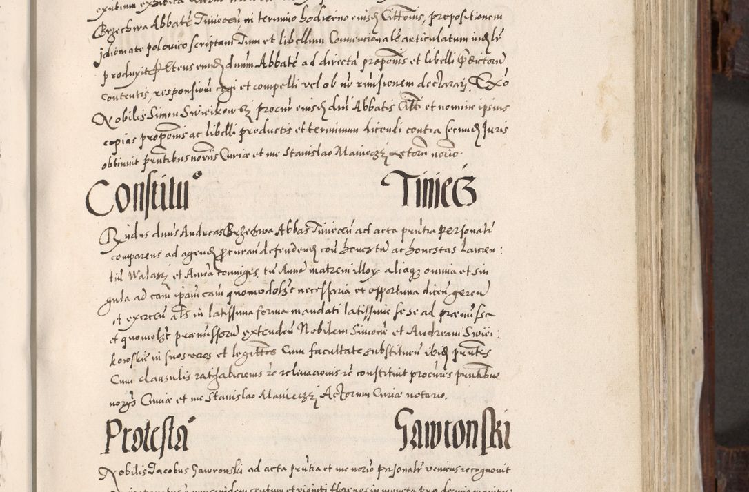 Zdjęcie nr 366 dla obiektu archiwalnego: Acta actorum, constitutionum, obligationum, resignationum, quietationum tempore R. D. Petr Myszkowski, episcopi Cracoviensis, qui post mortem R. D. Francisci Krasiński, episcopi Cracoviensis solius Dei optimi maximi benignitate, Serenissimi Stephani regis Poloniase favore et clementia ex Plocensi ad Cracoviensem auctoritate Ssmi Gregorii XIII successit ab anno 1577 mense Novembri ad annum 1591 mensem Aprilem successive acticatorum.