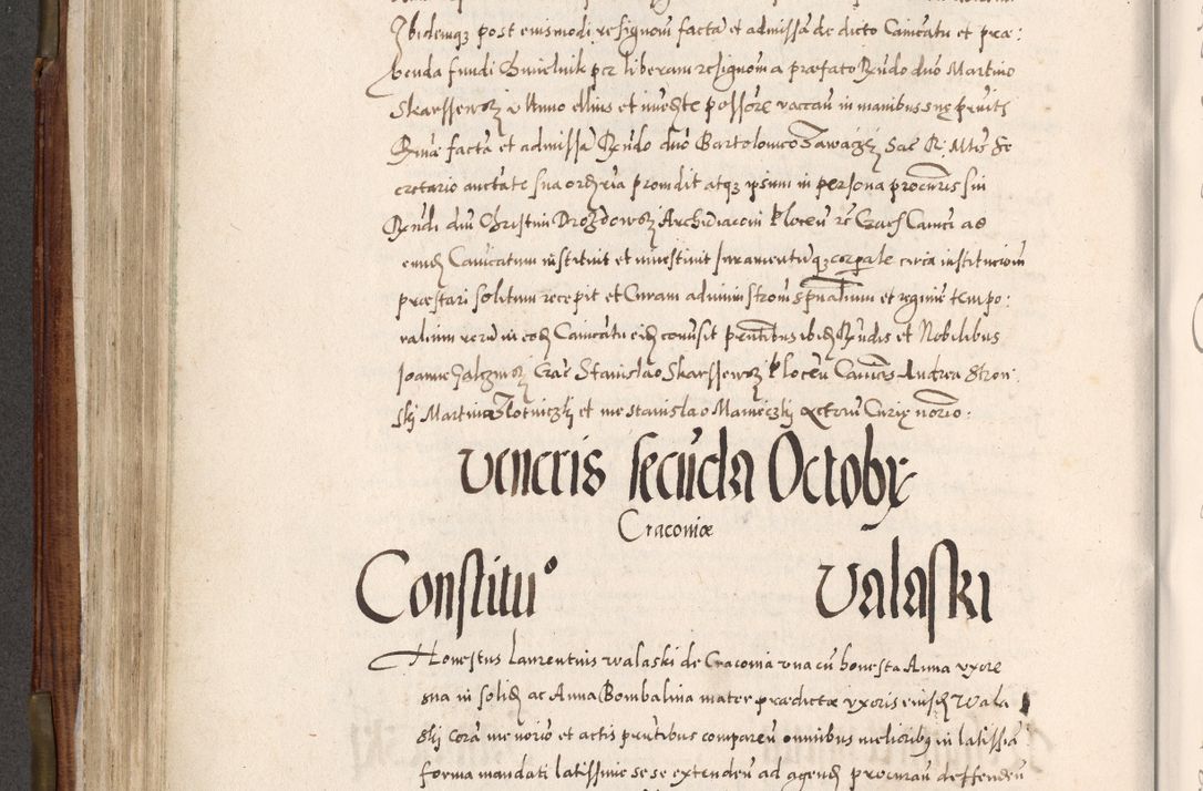 Zdjęcie nr 365 dla obiektu archiwalnego: Acta actorum, constitutionum, obligationum, resignationum, quietationum tempore R. D. Petr Myszkowski, episcopi Cracoviensis, qui post mortem R. D. Francisci Krasiński, episcopi Cracoviensis solius Dei optimi maximi benignitate, Serenissimi Stephani regis Poloniase favore et clementia ex Plocensi ad Cracoviensem auctoritate Ssmi Gregorii XIII successit ab anno 1577 mense Novembri ad annum 1591 mensem Aprilem successive acticatorum.