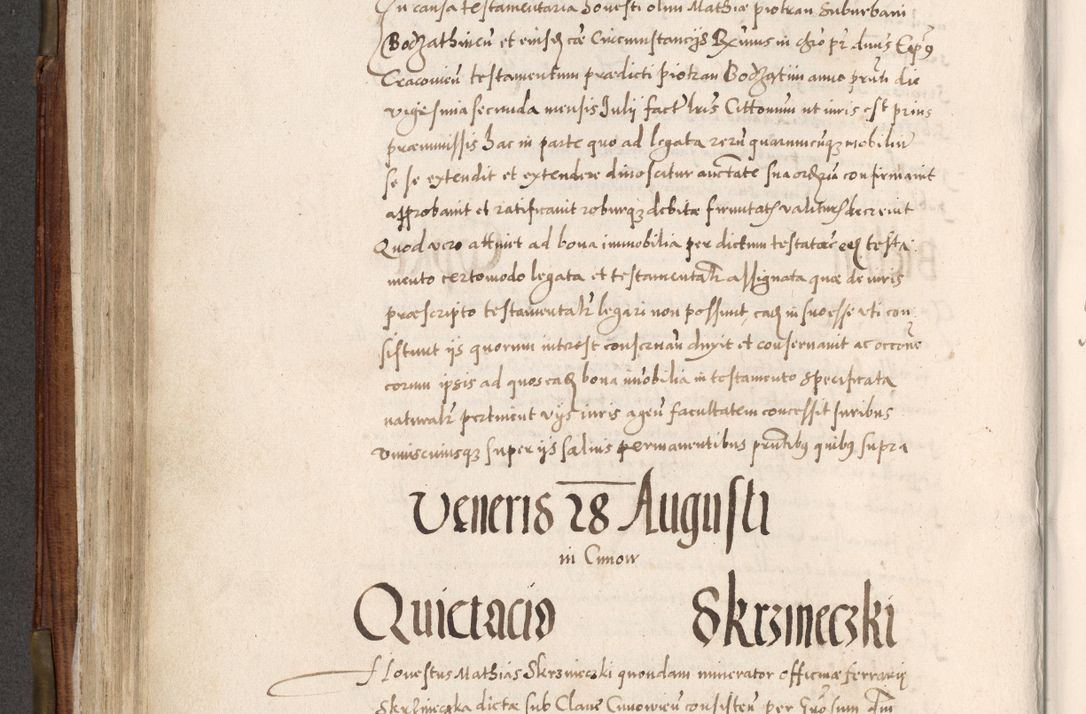 Zdjęcie nr 357 dla obiektu archiwalnego: Acta actorum, constitutionum, obligationum, resignationum, quietationum tempore R. D. Petr Myszkowski, episcopi Cracoviensis, qui post mortem R. D. Francisci Krasiński, episcopi Cracoviensis solius Dei optimi maximi benignitate, Serenissimi Stephani regis Poloniase favore et clementia ex Plocensi ad Cracoviensem auctoritate Ssmi Gregorii XIII successit ab anno 1577 mense Novembri ad annum 1591 mensem Aprilem successive acticatorum.