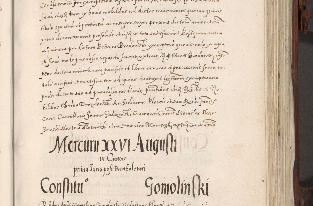 Zdjęcie nr 344 dla obiektu archiwalnego: Acta actorum, constitutionum, obligationum, resignationum, quietationum tempore R. D. Petr Myszkowski, episcopi Cracoviensis, qui post mortem R. D. Francisci Krasiński, episcopi Cracoviensis solius Dei optimi maximi benignitate, Serenissimi Stephani regis Poloniase favore et clementia ex Plocensi ad Cracoviensem auctoritate Ssmi Gregorii XIII successit ab anno 1577 mense Novembri ad annum 1591 mensem Aprilem successive acticatorum.