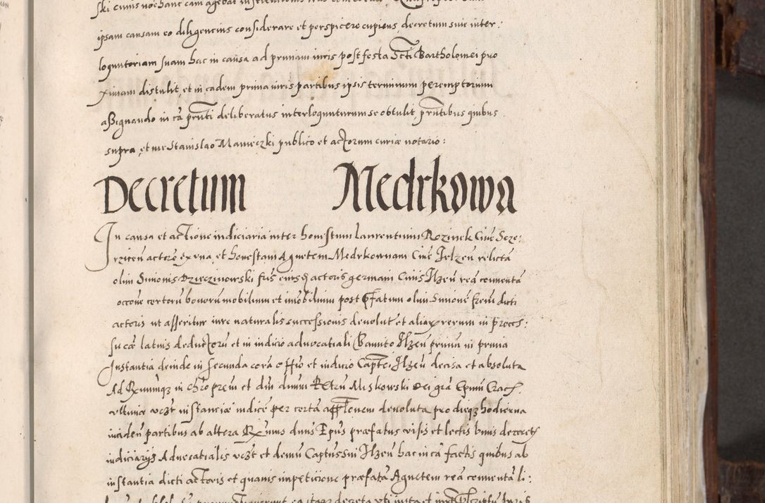 Zdjęcie nr 332 dla obiektu archiwalnego: Acta actorum, constitutionum, obligationum, resignationum, quietationum tempore R. D. Petr Myszkowski, episcopi Cracoviensis, qui post mortem R. D. Francisci Krasiński, episcopi Cracoviensis solius Dei optimi maximi benignitate, Serenissimi Stephani regis Poloniase favore et clementia ex Plocensi ad Cracoviensem auctoritate Ssmi Gregorii XIII successit ab anno 1577 mense Novembri ad annum 1591 mensem Aprilem successive acticatorum.